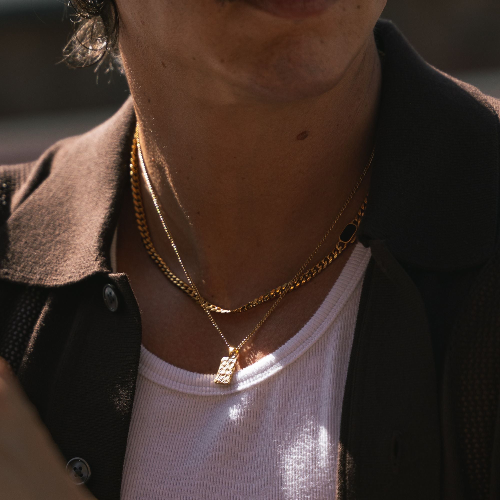 Micro Hammered Pendant - Silver