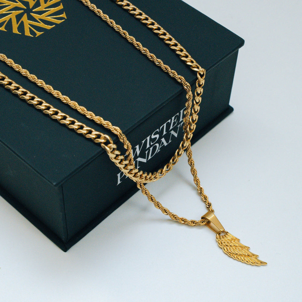 Wing Necklace Set - By Twistedpendant
