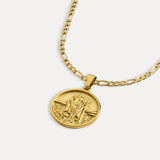 Mens Gold St Christopher Necklace - Mens Gold Necklace | Twistedpendant