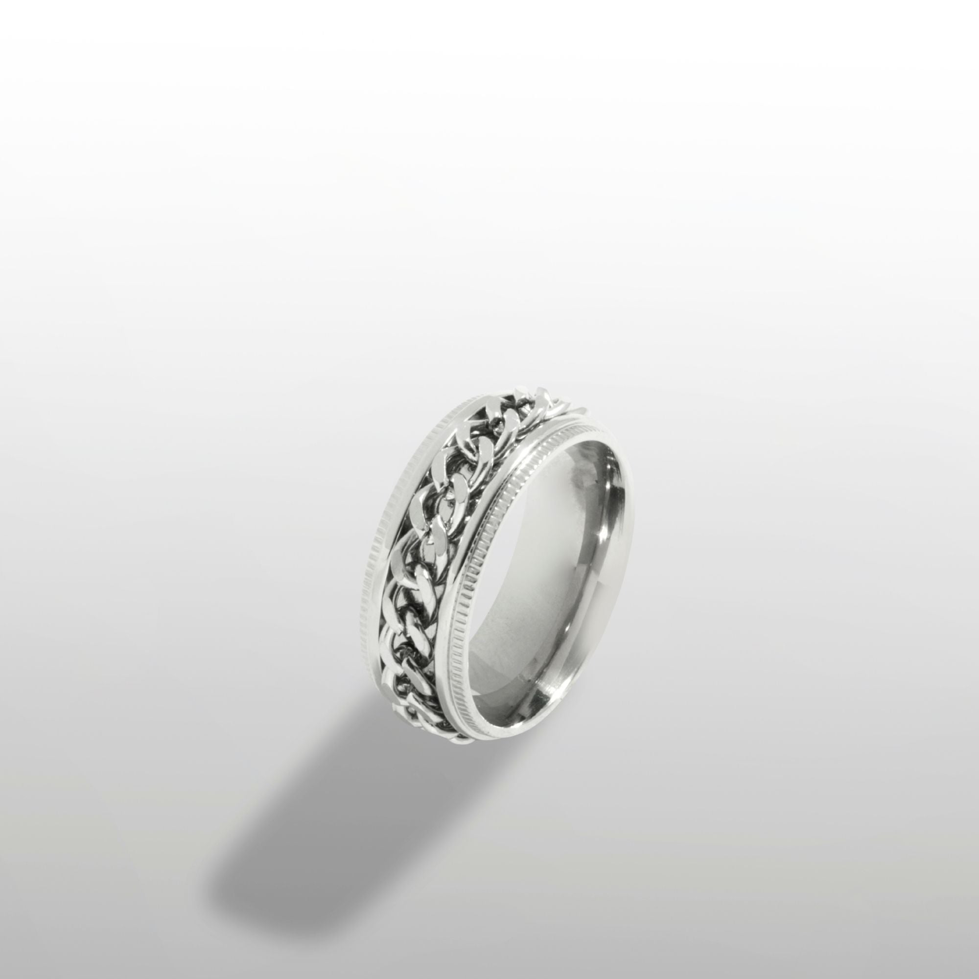 Mens Spinner Ring - Silver | Twistedpendant