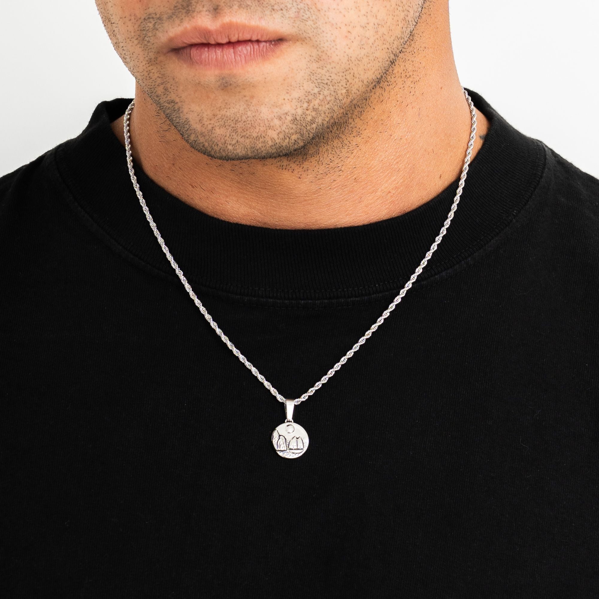 Mini Sunset Pendant (Silver)