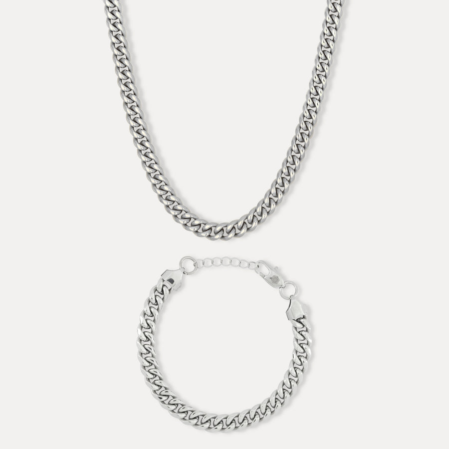 Silver Cuban Set (8MM)