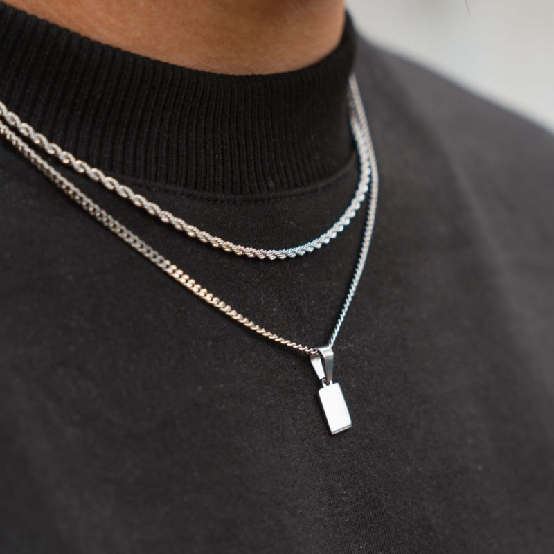 Thin Silver Rope Chain - Minimalist Chain For Men By Twistedpendant