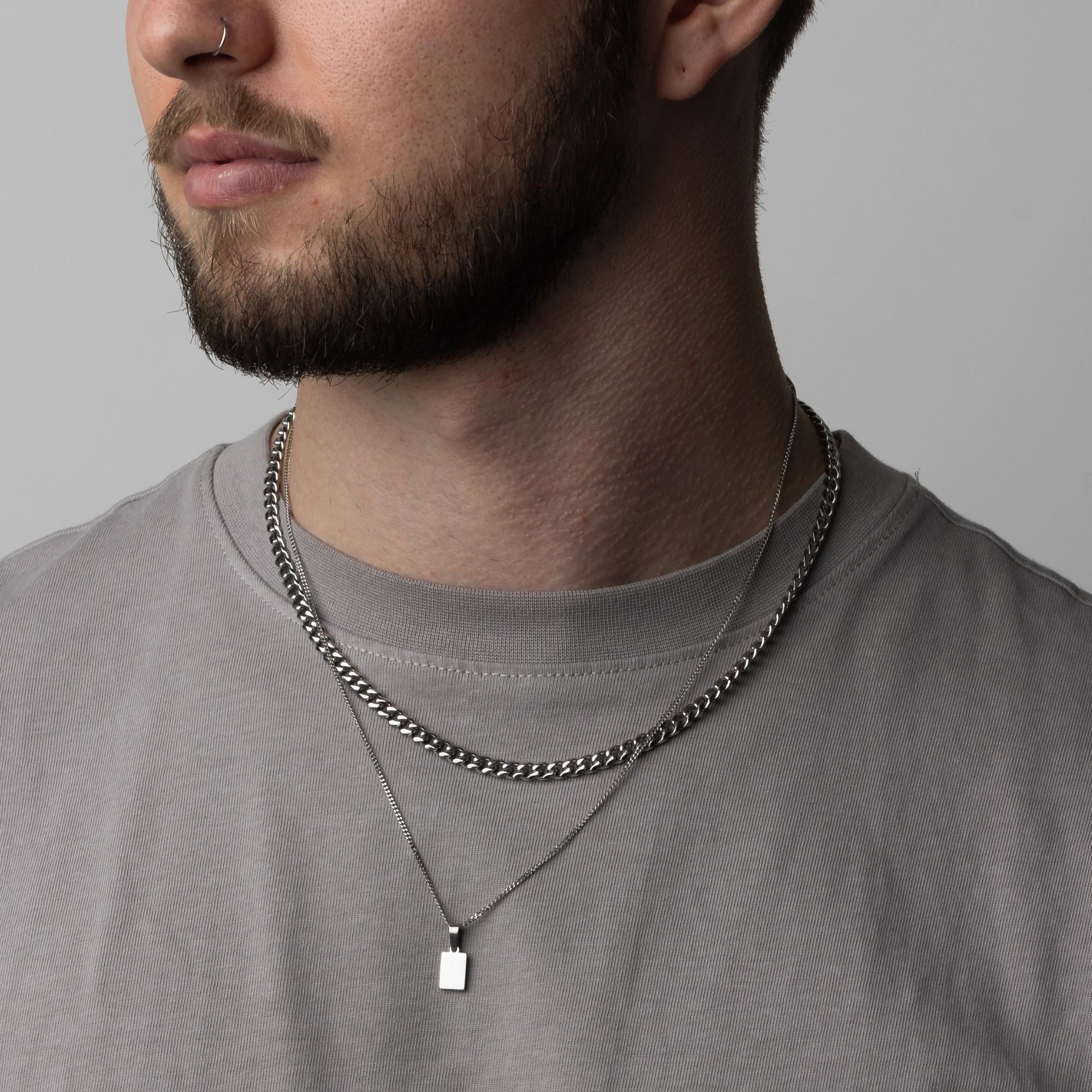 Make Your Own Set - Mini Bar & Cuban Chain -Perfect Jewellery Gifts For Men - By Twistedpendant