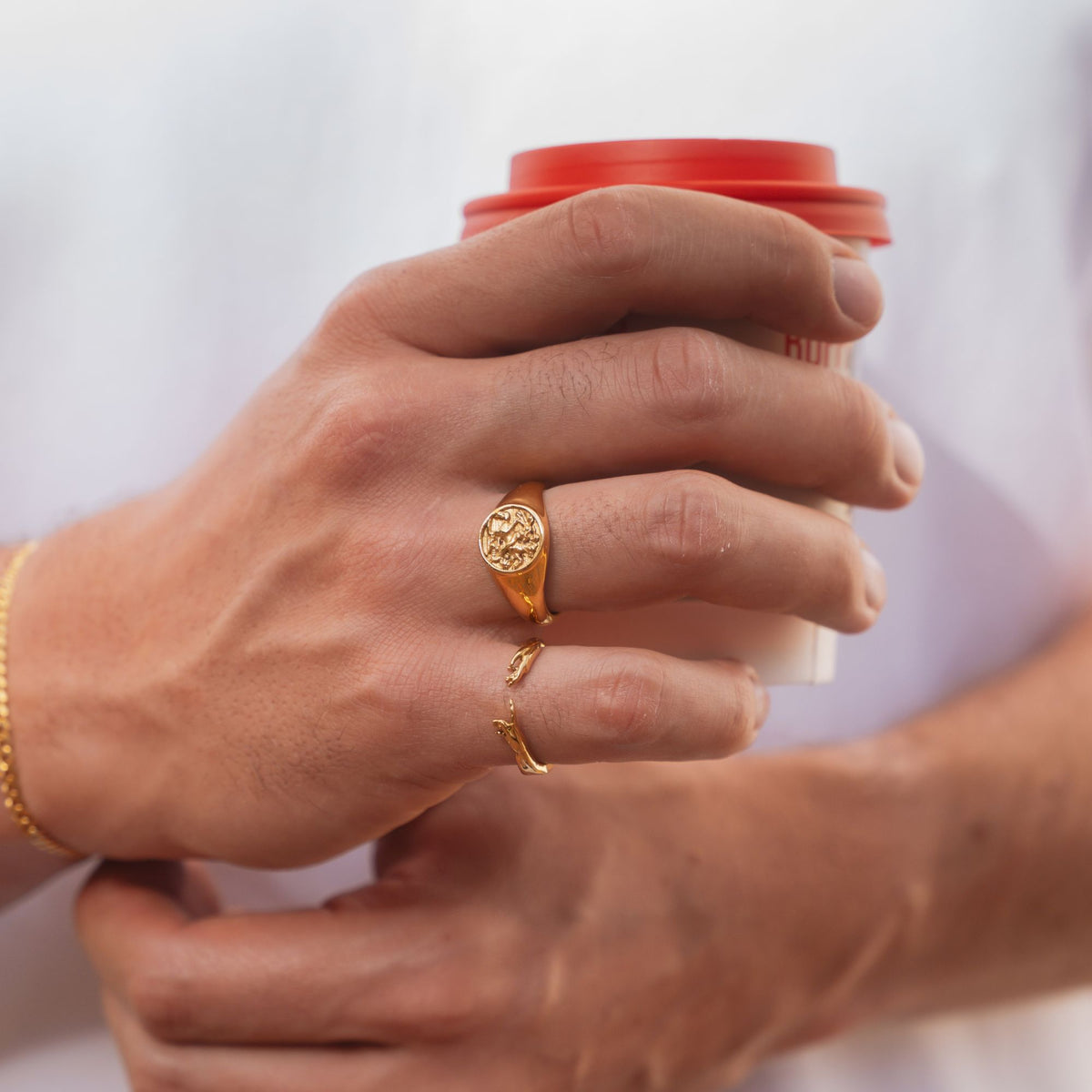 Creation Of Adam Ring - Gold