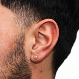 Silver Compass Stud Earring - Mens Silver Earrings - By Twistedpendant