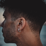 Mens Earrings - Chunky Huggie Hoop Earrings For Men By Twistedpendant