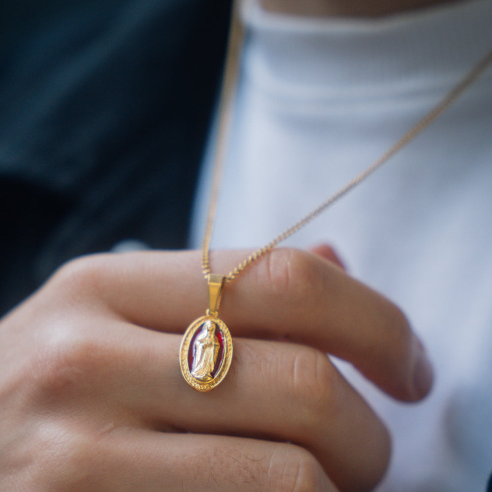 Virgin Mary - Red (Gold)