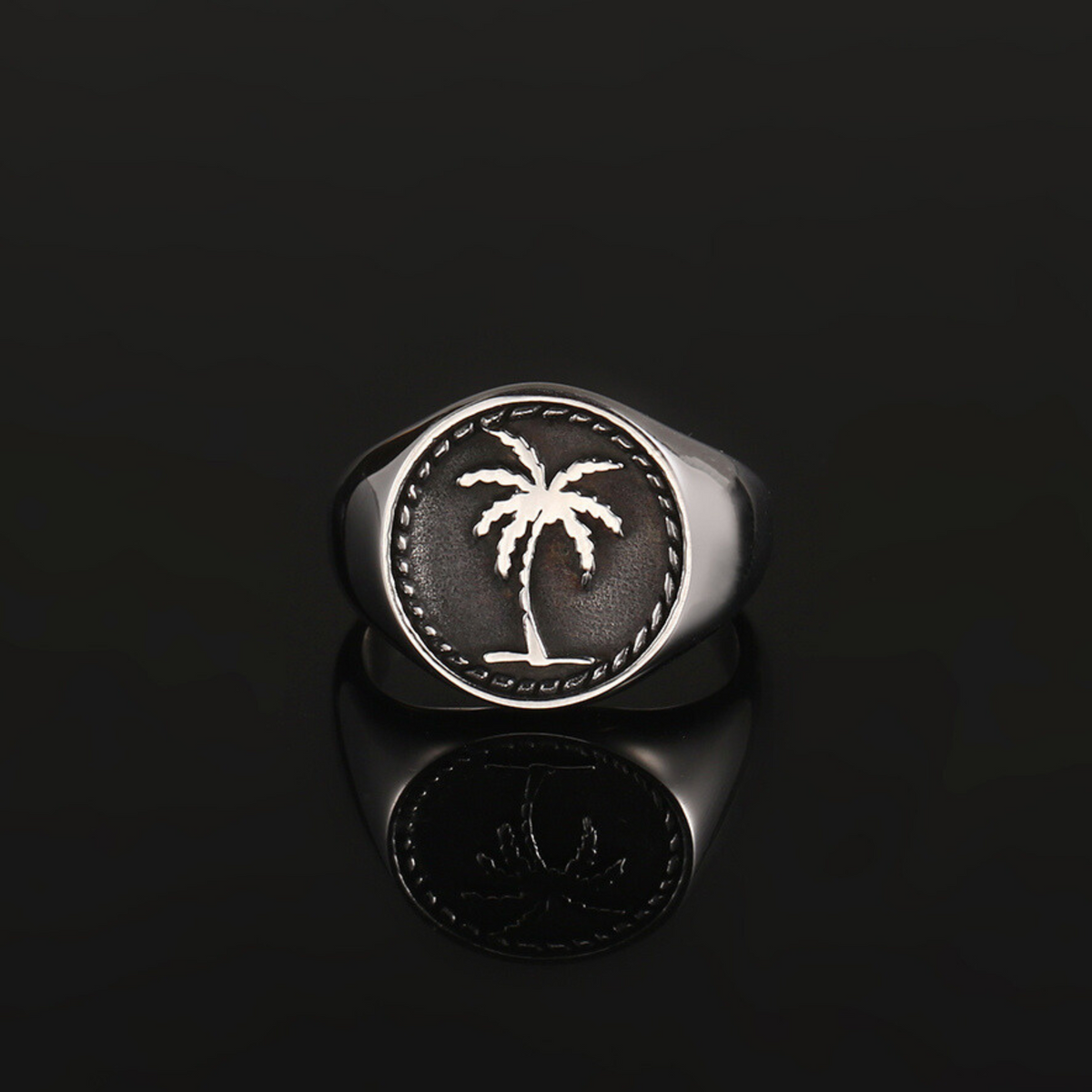 Palm Tree Ring - Silver