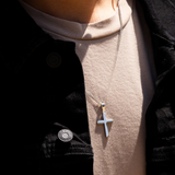 Men's Silver Cross Pendant Necklace - Men's Silver Necklace | Twistedpendant