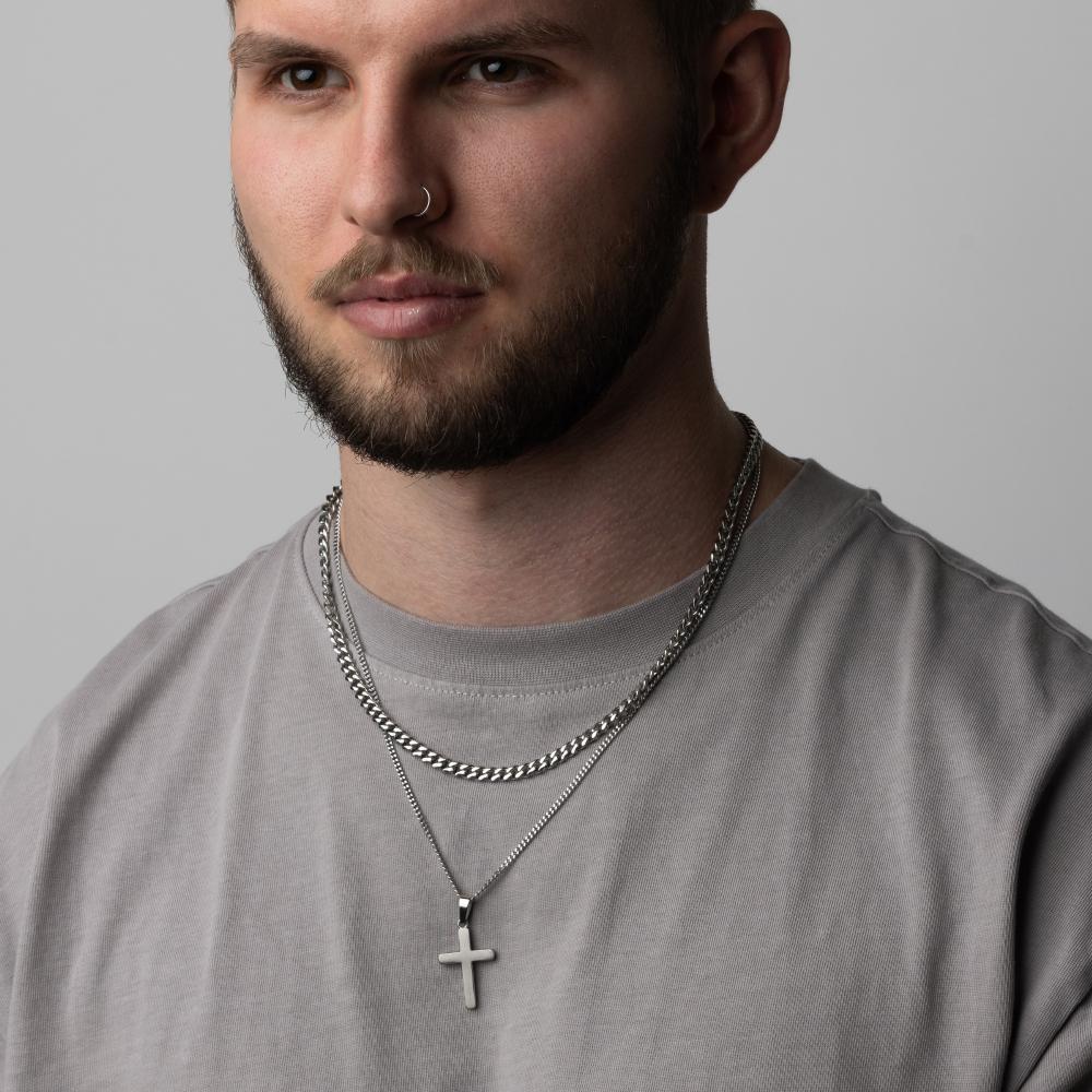 Make Your Own Set - Cross & Cuban Chain - Perfect Jewellery Gifts For Men - By Twistedpendant