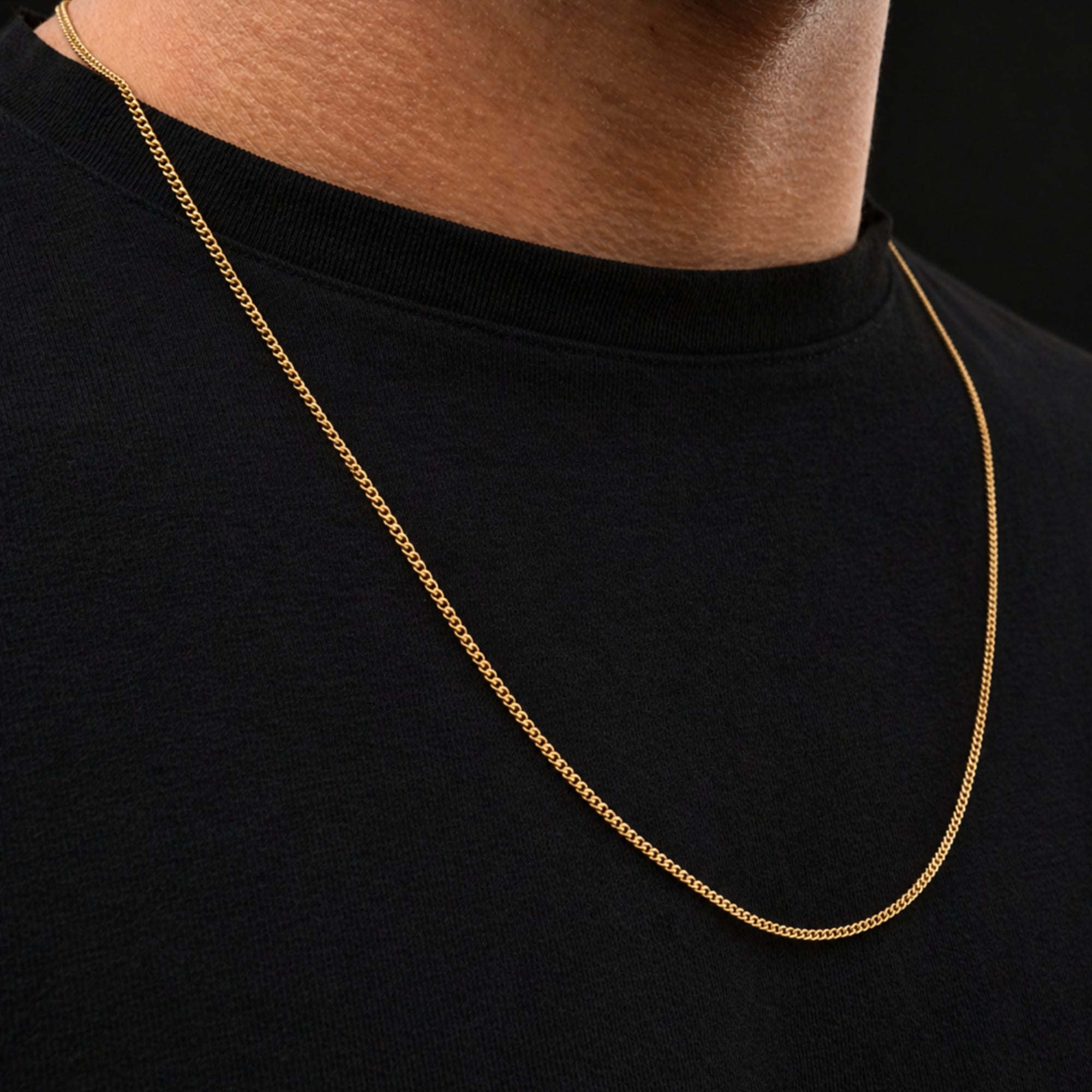 Gold Thin Cuban Chain (1.5MM)