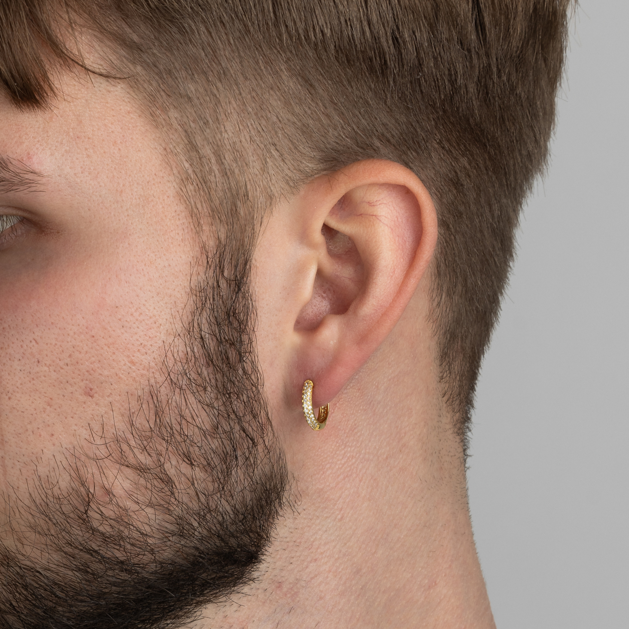 Micro Pave Hoop - Silver