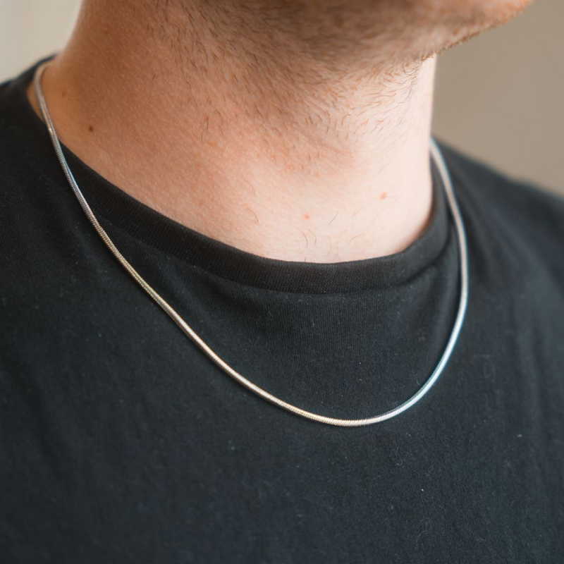 Mens Silver Snake Chain - Mens Silver Snake Chain Men | Twistedpendant