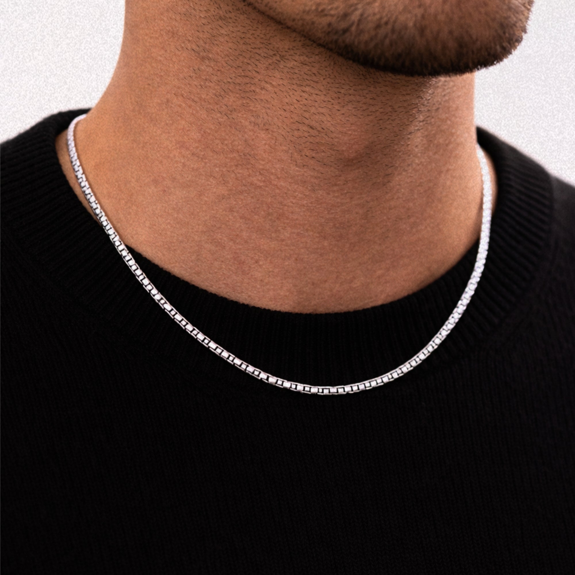 925 Silver Box Cut Chain (3MM)