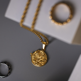 18K Gold Dragon Tiger Pendant | Ying Yang Necklace | Twistedpendant