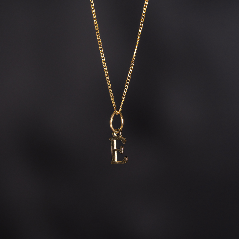 Gold Initial Necklace For Men - Mens Initial Pendant By Twistedpendant