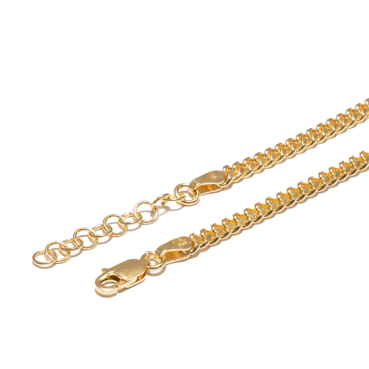 4mm Gold Flat Cuban Bracelet Chain - Mens Bracelets By Twistedpendant
