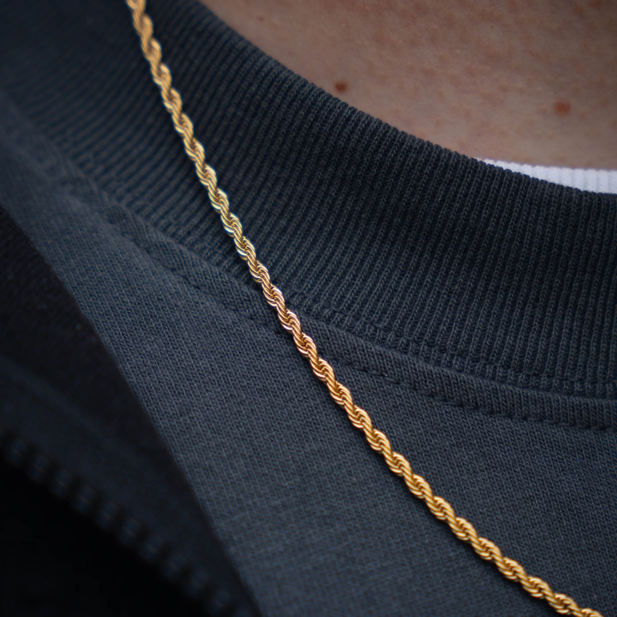 Gold Rope Chain Necklace - Mens Necklace Chain | By Twistedpendant