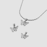 Silver Butterfly Pendant Necklace - Silver Necklace For Men By Twistedpendant