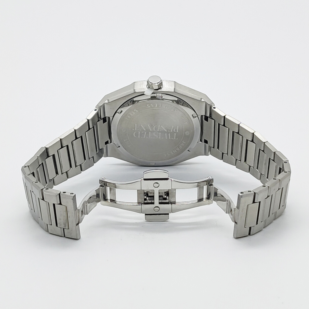 Mens All Silver Watch - Silver Watches For Men - By Twistedpendant
