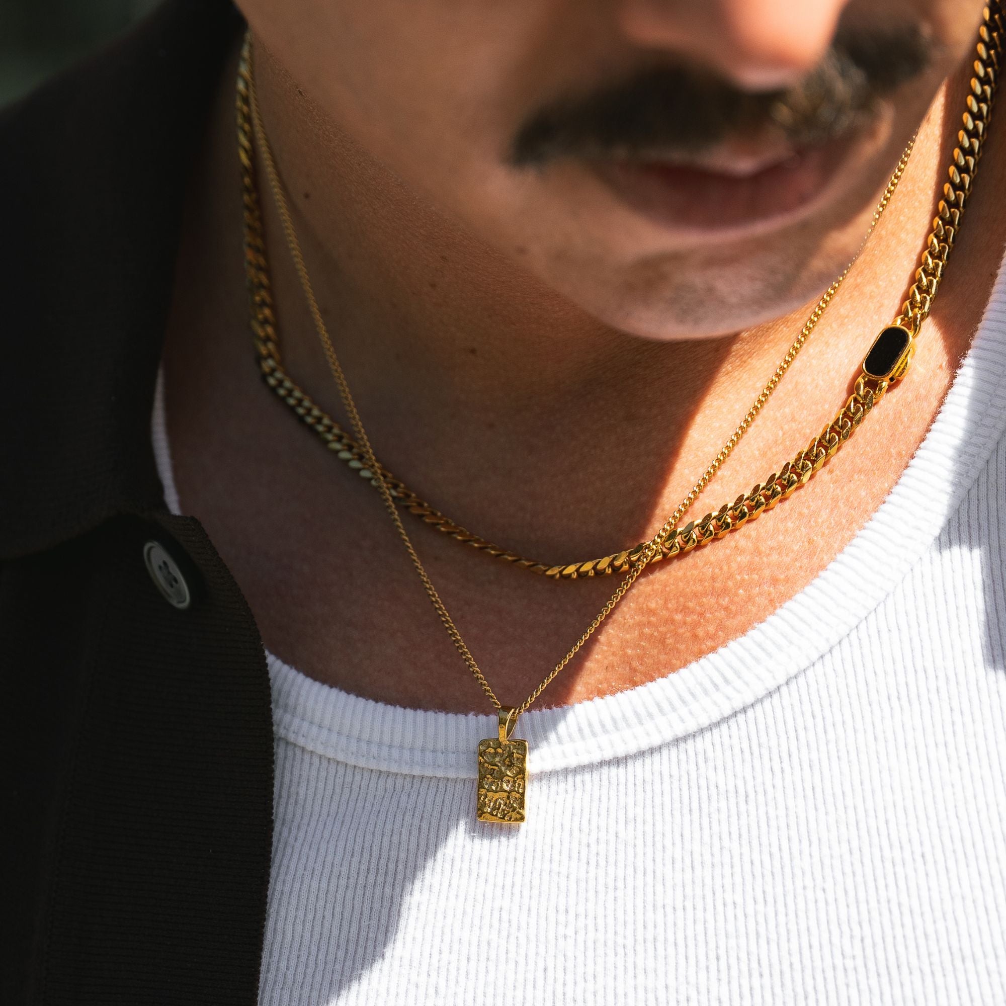 Micro Hammered Pendant - Gold