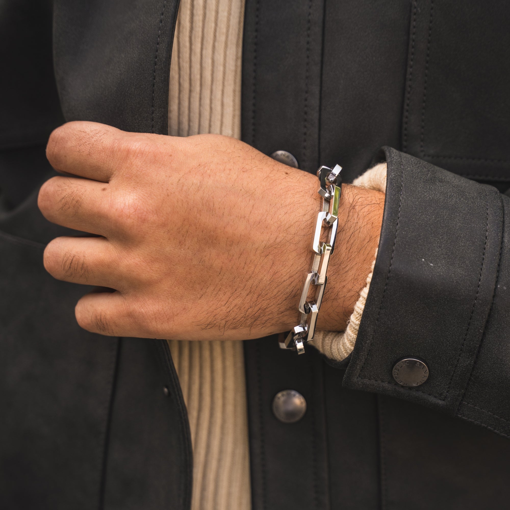 10MM Chunky Bracelet - Silver