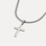 Men's Silver Cross Pendant Necklace - Men's Silver Necklace | Twistedpendant