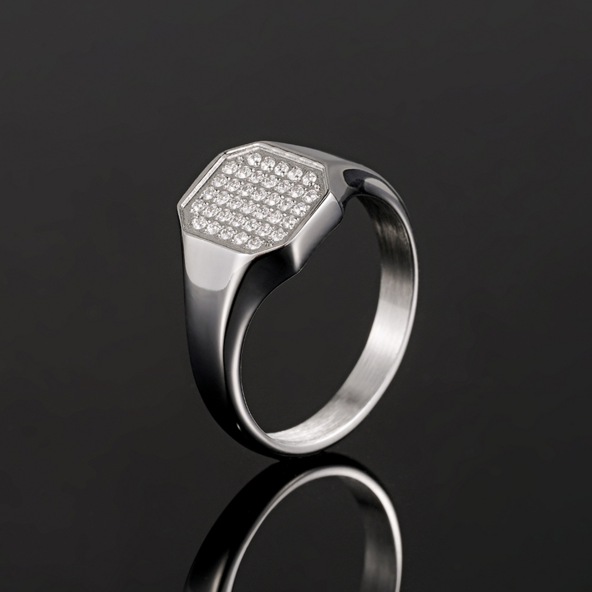 Diamond Signet - Silver