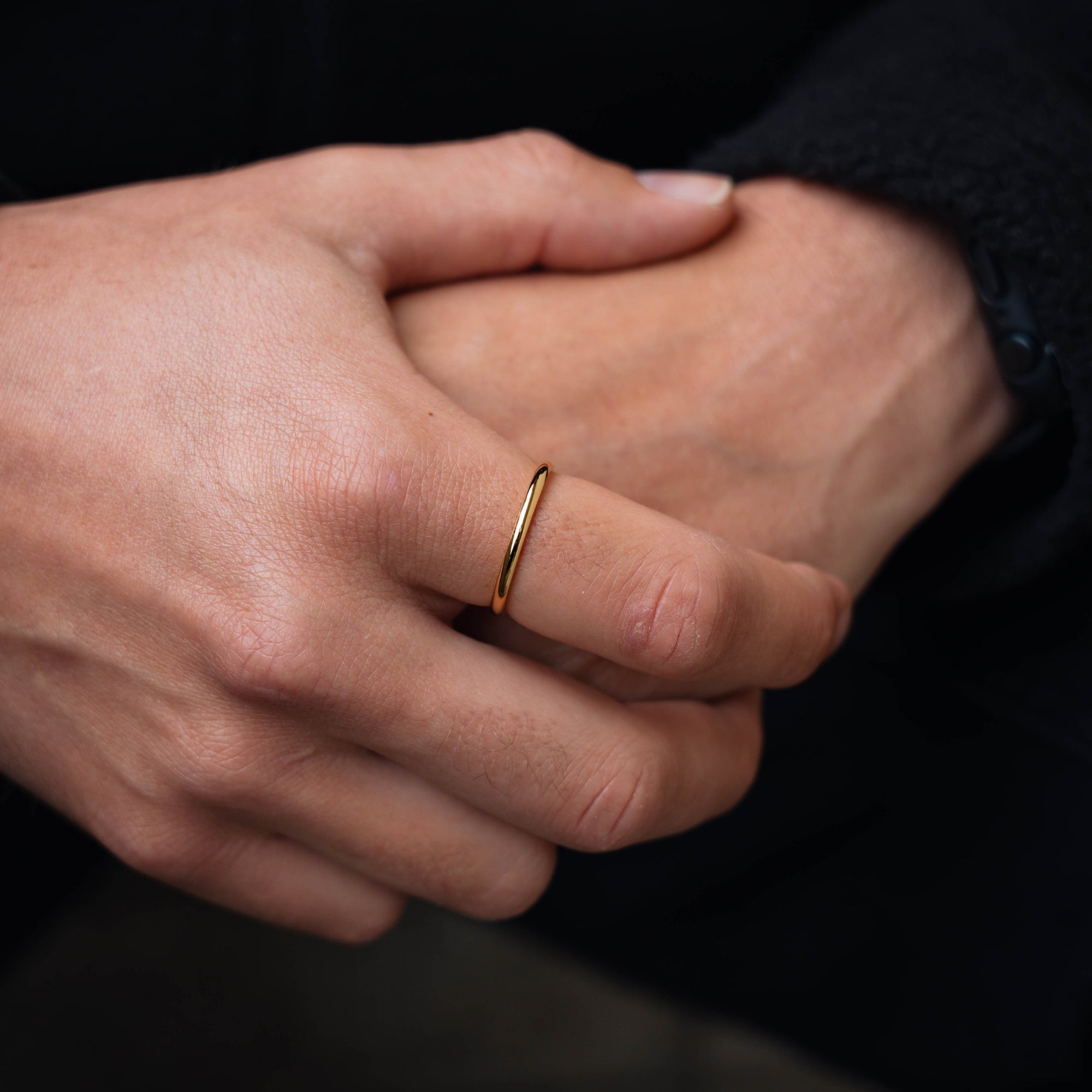 Micro Thin Gold Band – Ultra Thin Ring for Men - By Twistedpendant