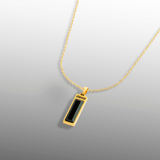 Onyx Verge Pendant - Mens Gold Pendant Necklace - By Twistedpendant