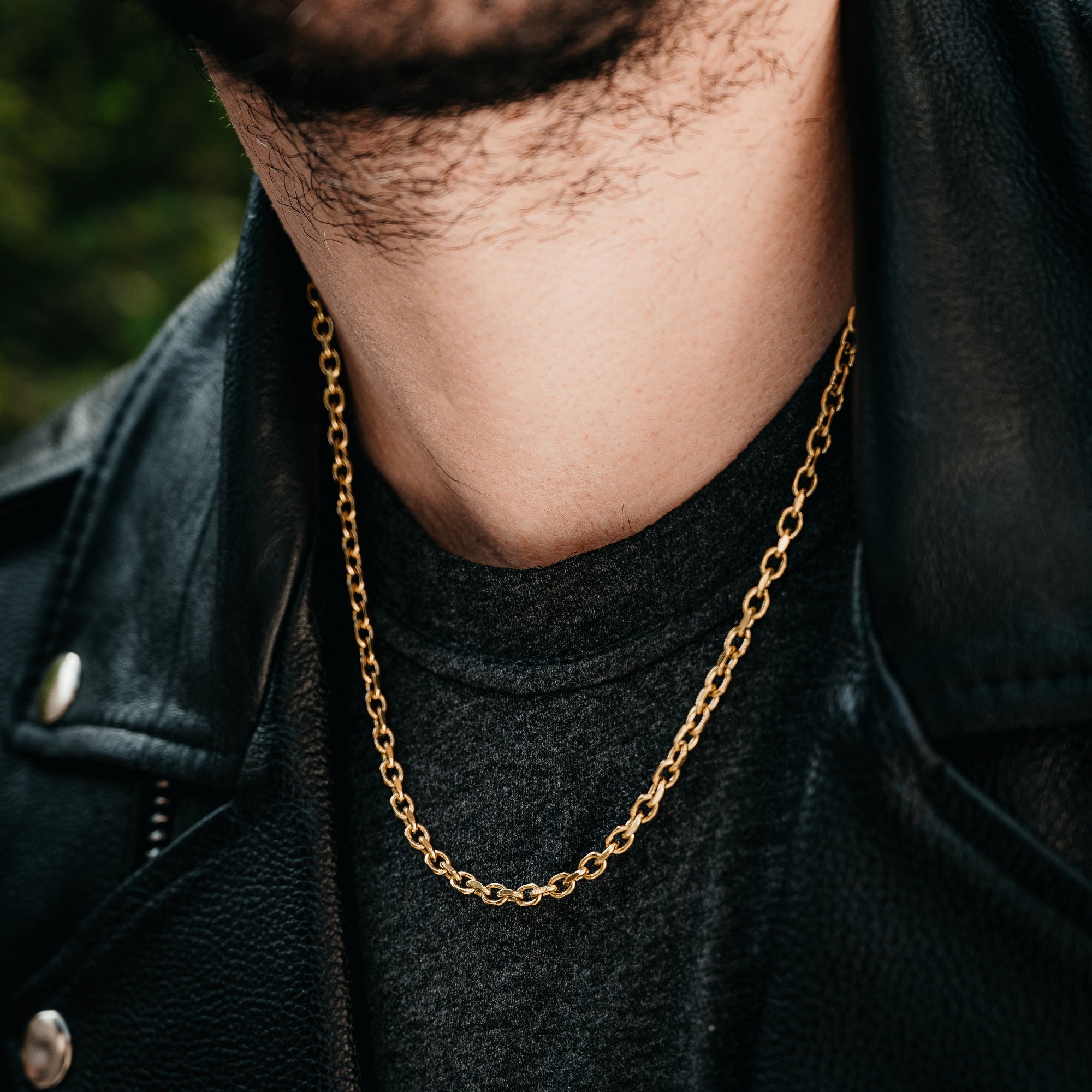 Gold Rolo Chain - 4mm Gold Chain For Men - By Twistedpendant