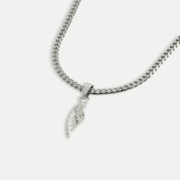 Mens Sterling Silver Wing Pendant - Mens Silver Necklace | Twistedpendant