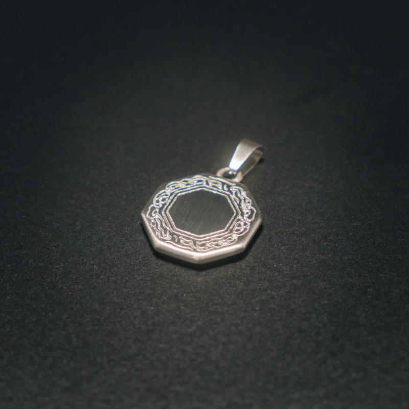 Men's Silver Octagon Pendant - Men's Small Necklace | Twistedpendant