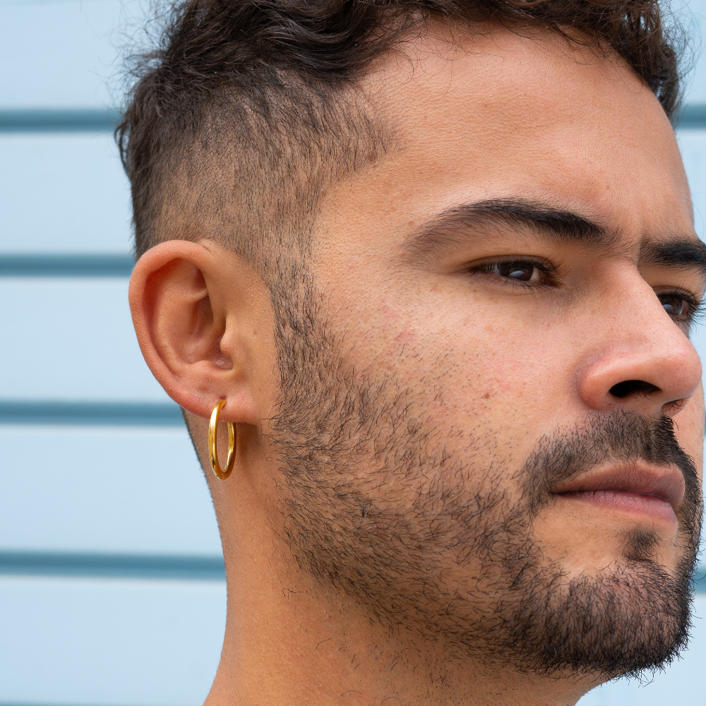 Large wide gold hoop earrings discount