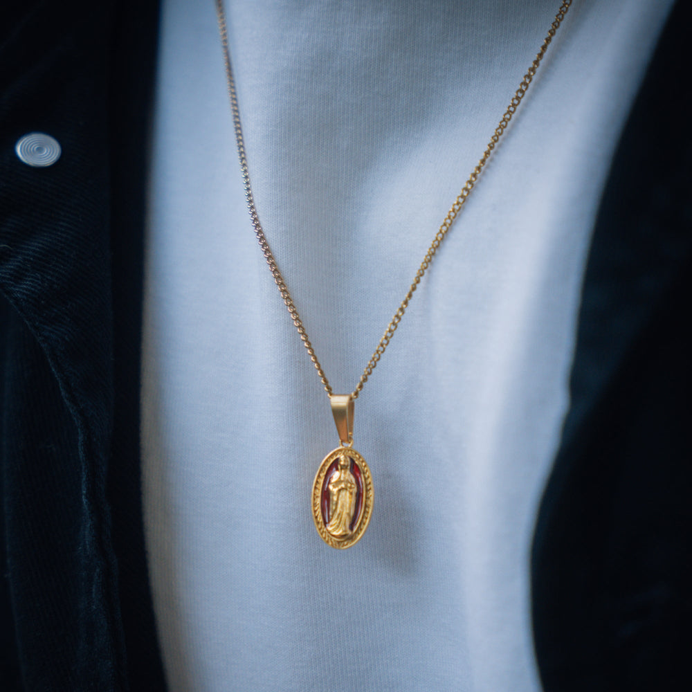 Virgin Mary - Red (Gold)