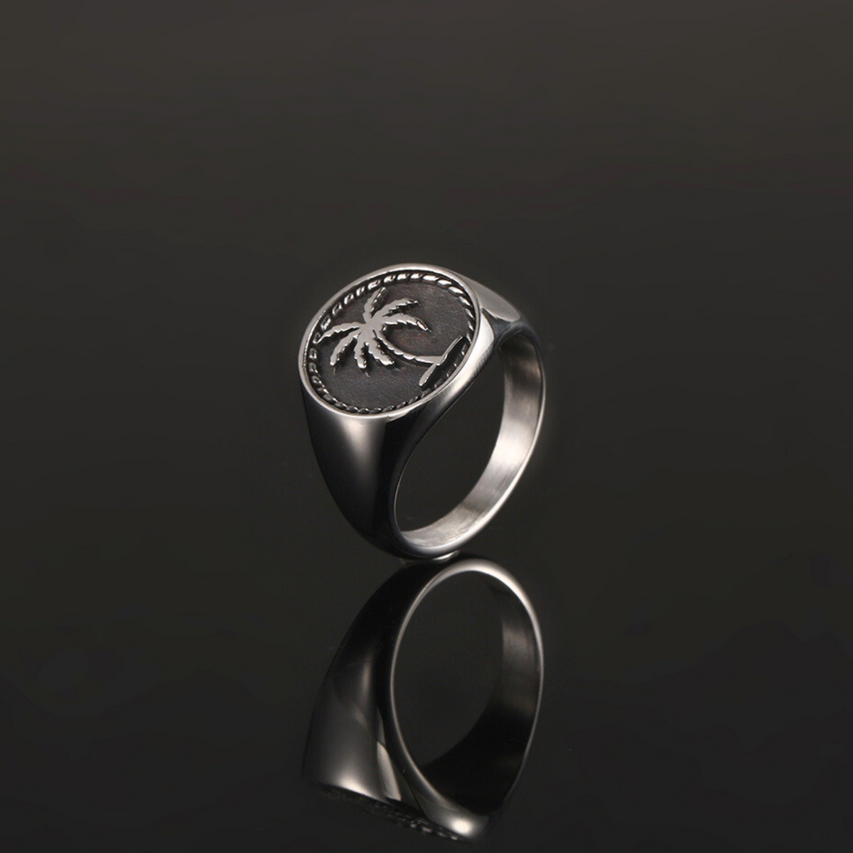 Palm Tree Ring - Silver