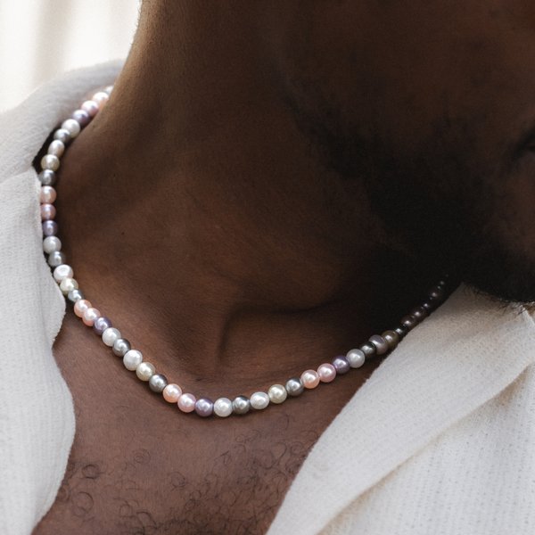 Pastel Pearl Chain - Men's Pearl Necklace | Twistedpendant
