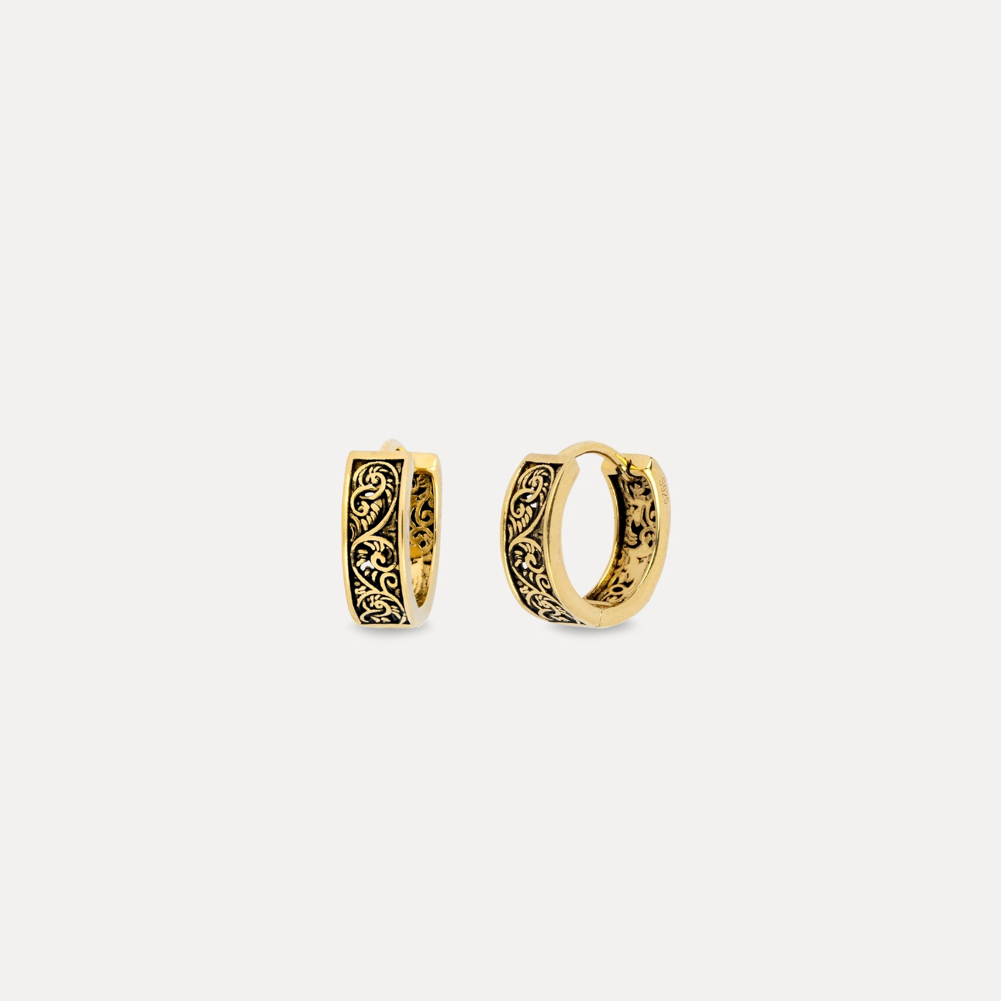 Mens Huggie Hoop Earrings - Vintage Hoops For Men - By Twistedpendant