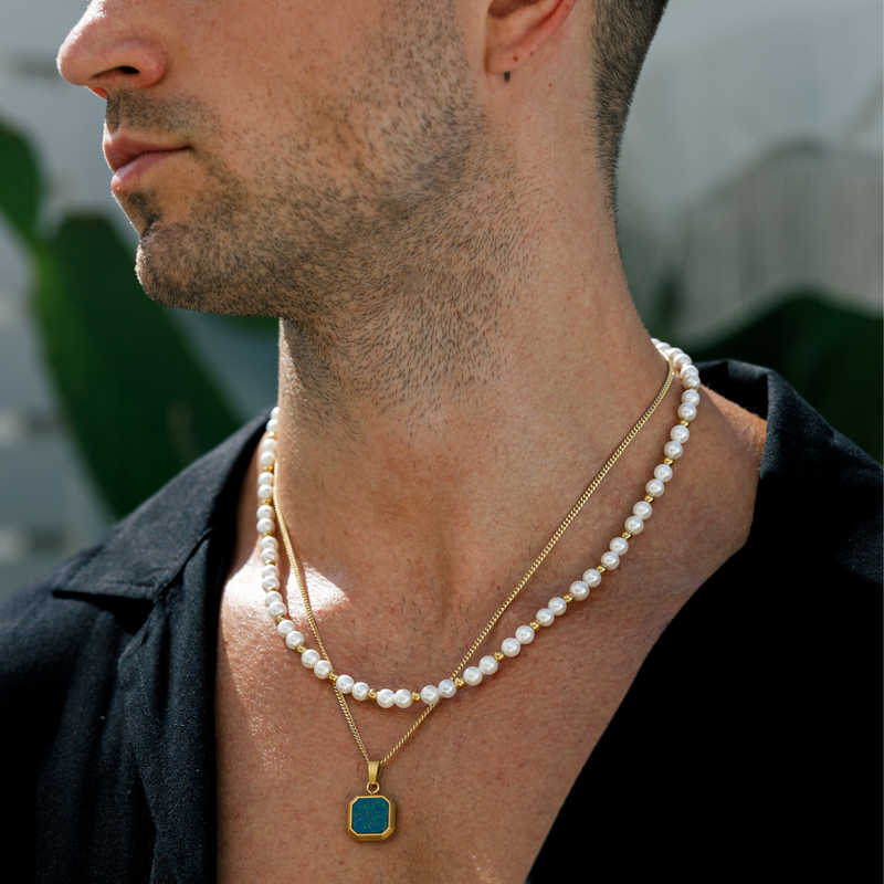IMEGILO Cross pearl necklace for men pearl necklaces for women 8mm Faux Pearl  Necklace Can be worn by both men and women Fashion Accessories is Perfect  for any Occasion | Amazon.com