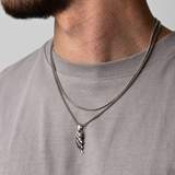 Mens Wing Pendant - Silver Pendant Necklace - By Twistedpendant