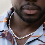 Multi Colour Pearl Chain - Men's Pearl Necklace | Twistedpendant
