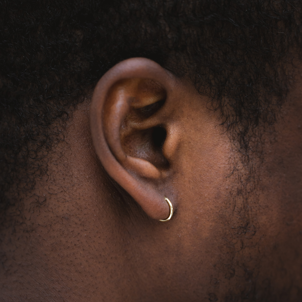Mens Silver Huggie Hoop Earrings For Men - Silver Hoops By Twistedpendant
