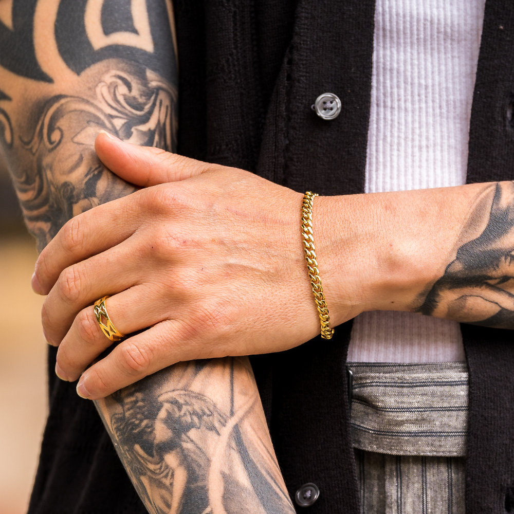 Men's Gold Bracelet - Cuban Gold Bracelets For Men | By Twistedpendant