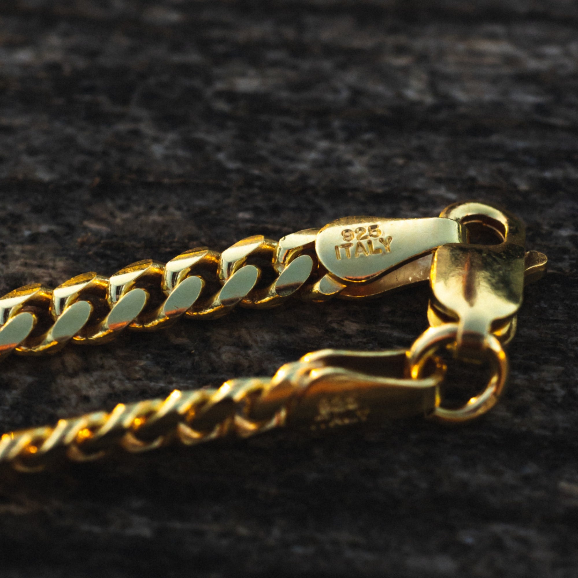 Italian 925 Cuban Set (3.5MM) - Gold