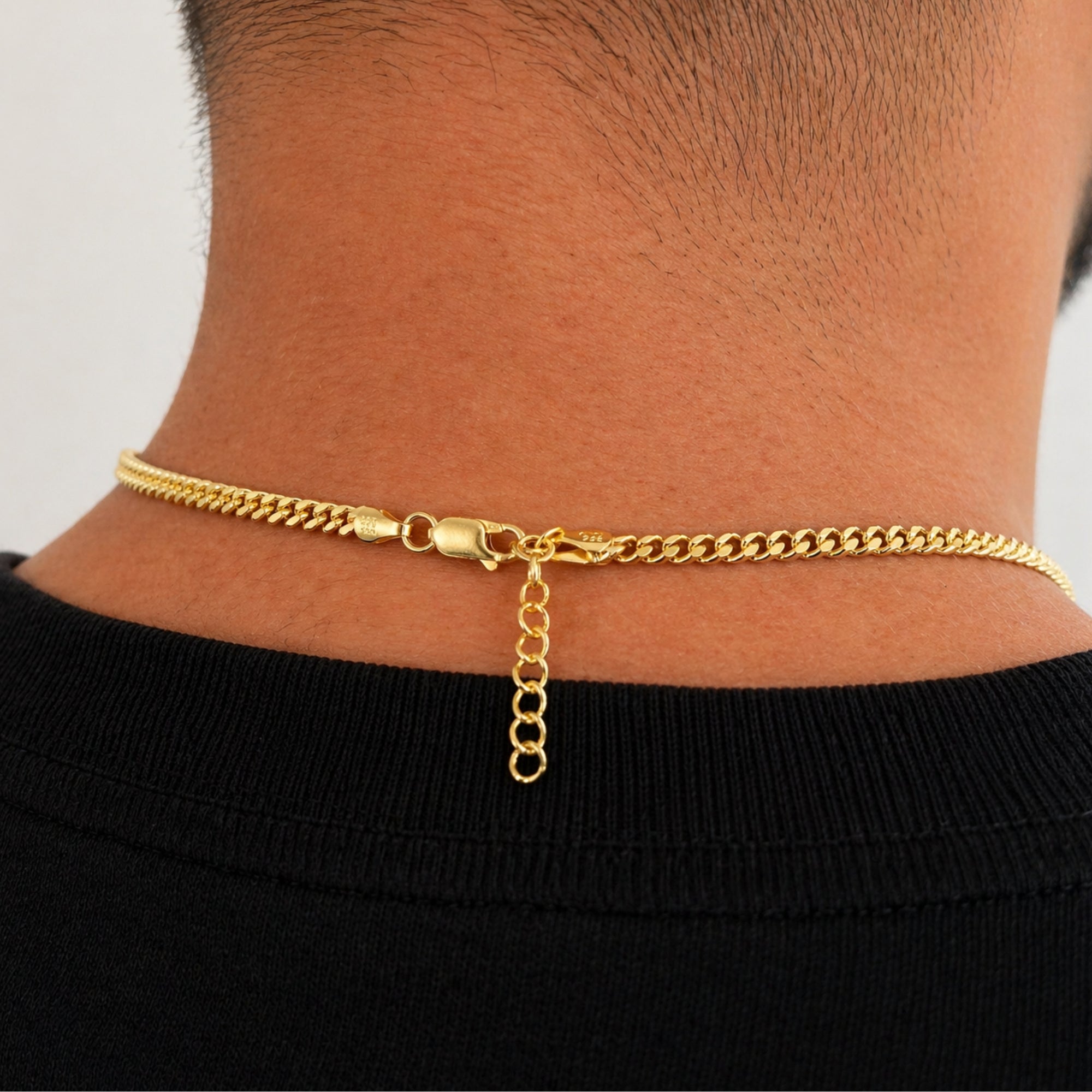 Italian 925 Cuban Set (3.5MM) - Gold
