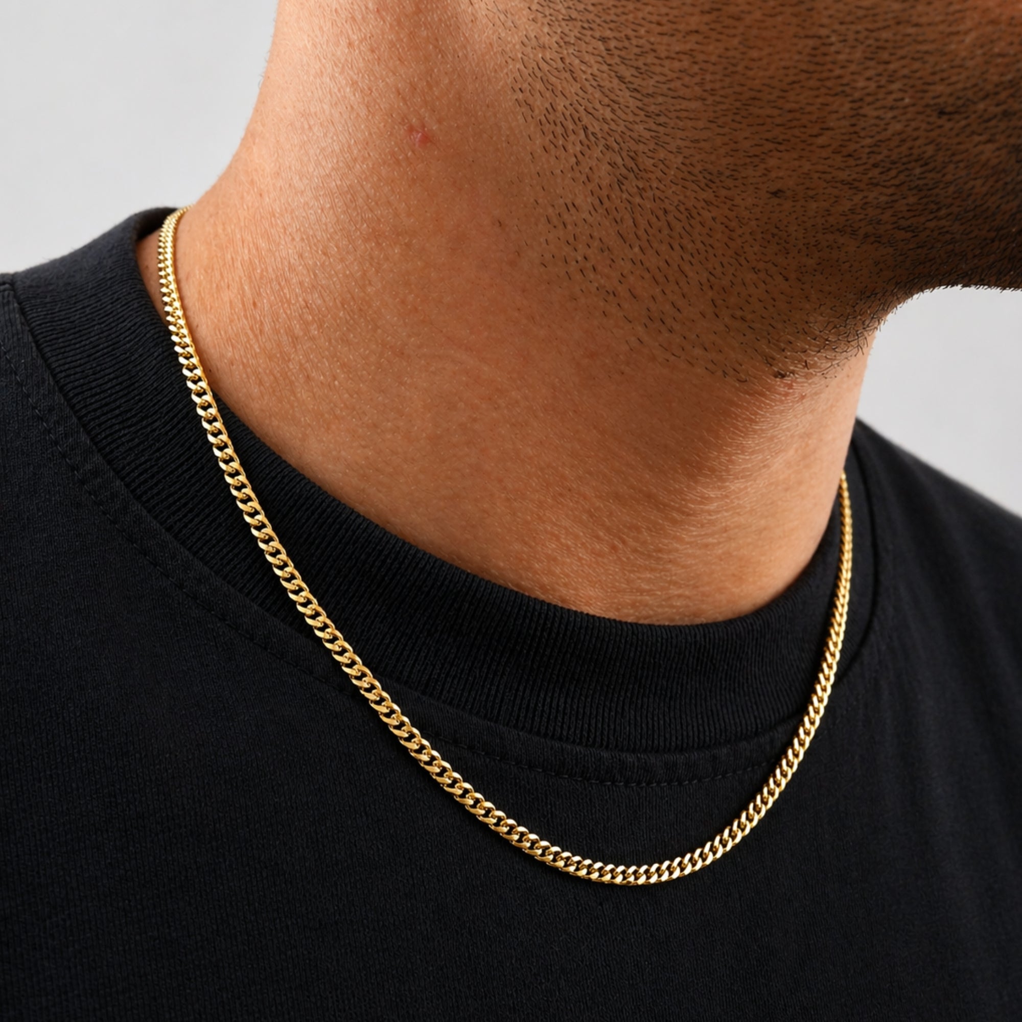 Italian 925 Cuban Set (3.5MM) - Gold