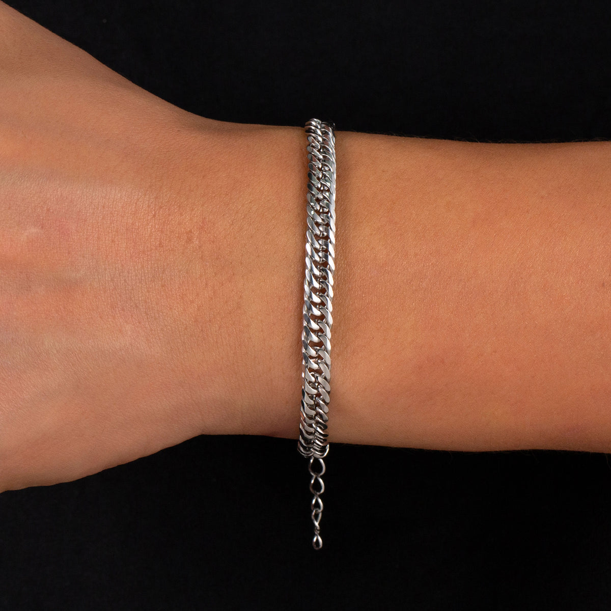 Silver Flat Cuban Bracelet (6MM)