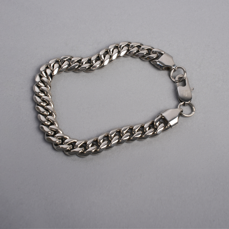 Silver chain and bracelet 2025 set mens