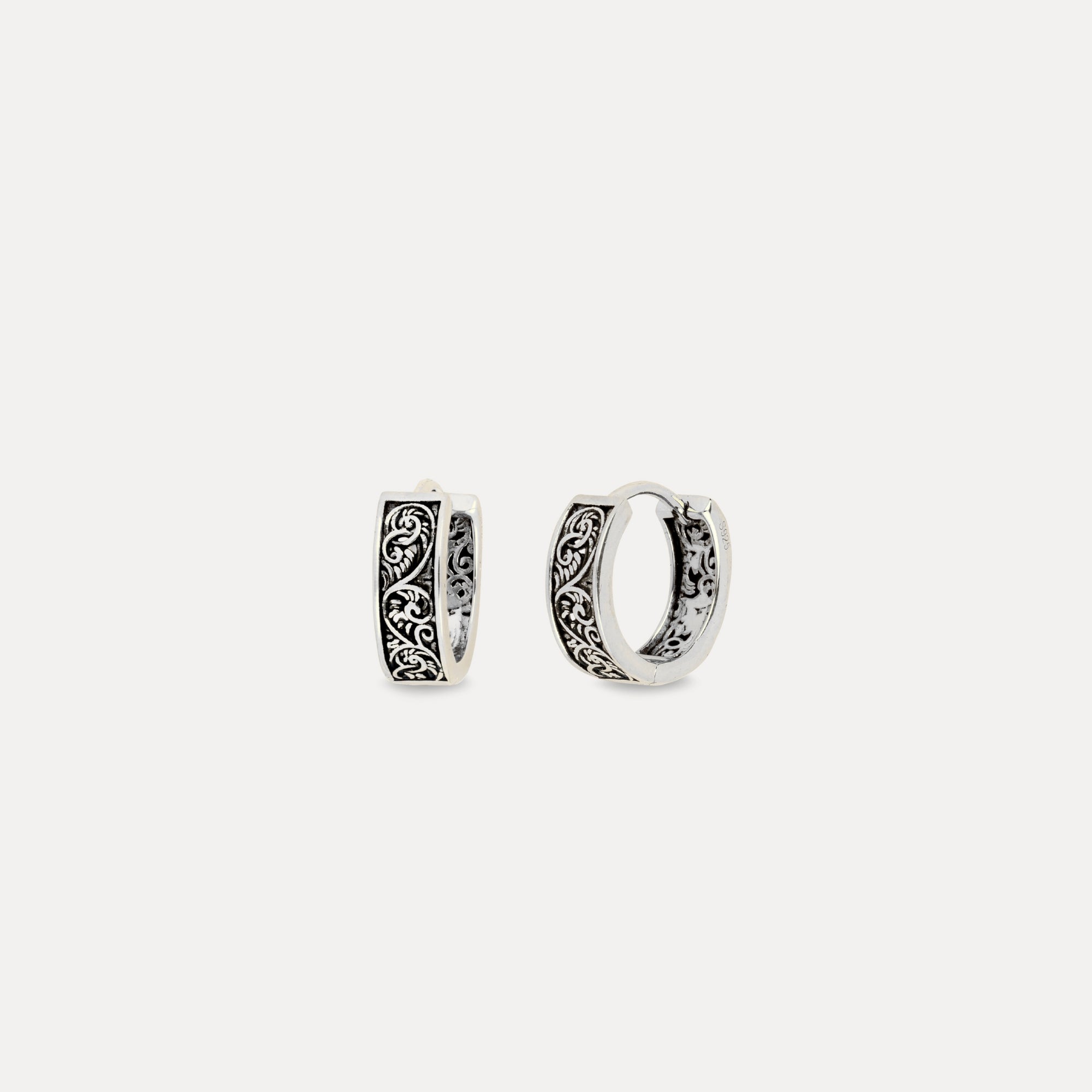 Mens Huggie Hoop Earrings - Vintage Hoops For Men - By Twistedpendant